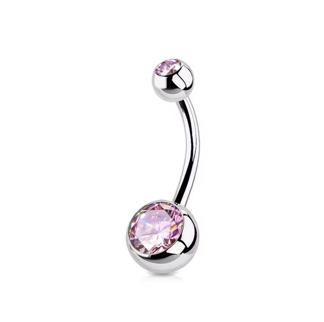 Navel Curved Barbell with CZ