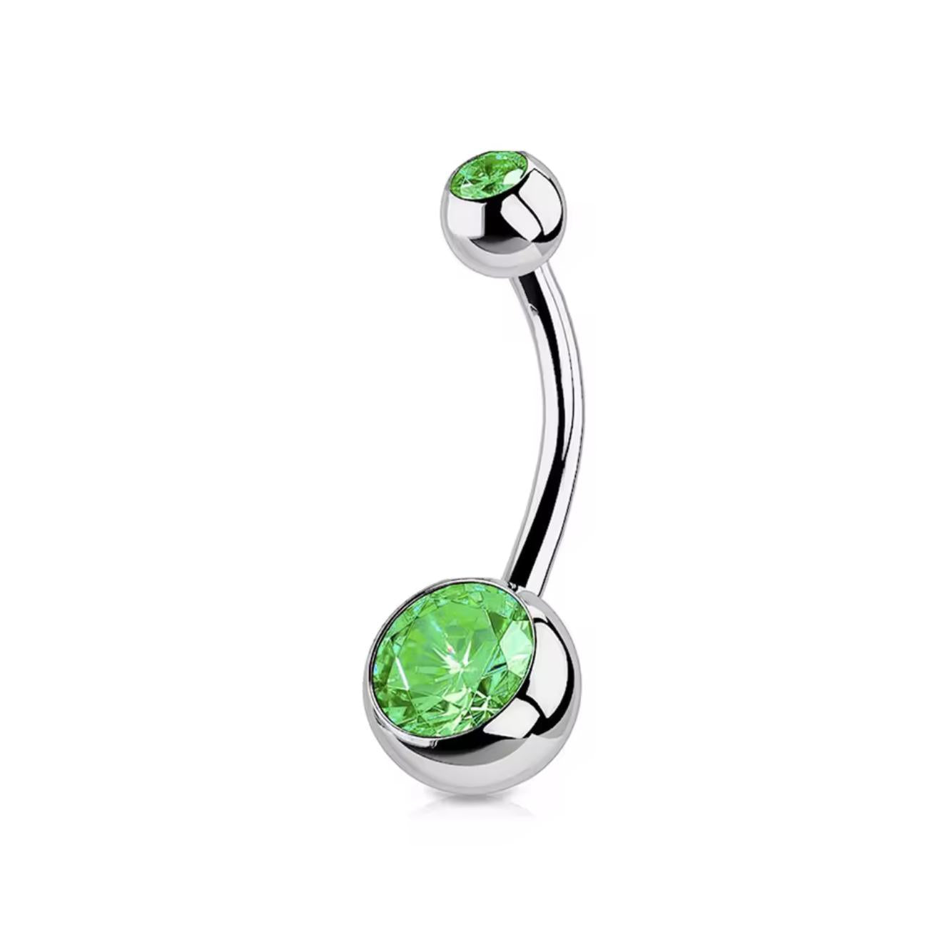Navel Curved Barbell with CZ