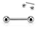 Internally Threaded Straight Barbell with Ball Ends